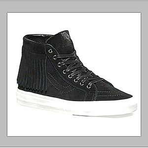 VANS SUEDE SK8-HI MOC BLACK SUEDE FRINGE UNISEX Womans 9 Sold Out